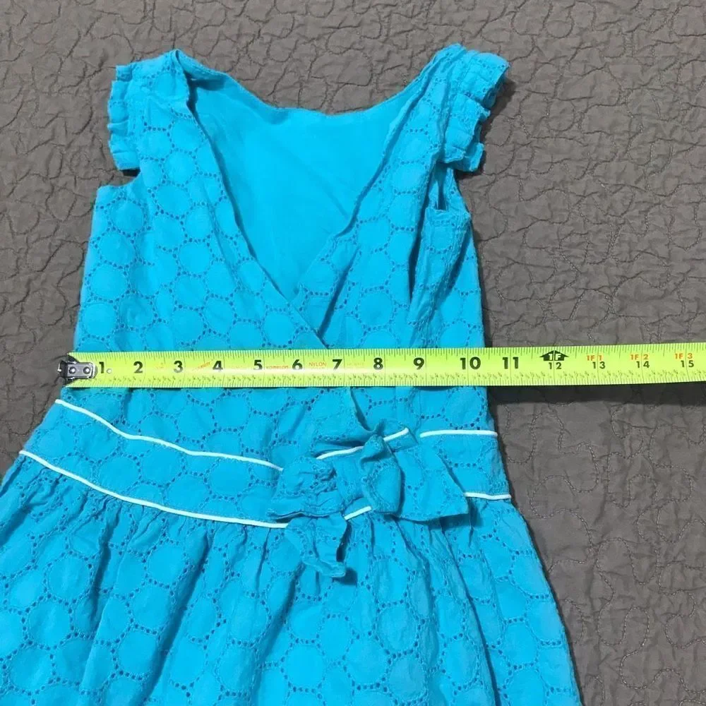 Janie and Jack Turquoise blue sleeveless dress…S81